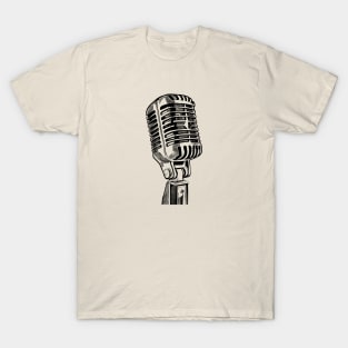 Old Microphone Shirt, Music Shirt, Music T-shirt unisex, Music Lovers Gift, Musician Shirt, Music gifts for unisex, gifts for music lovers T-Shirt